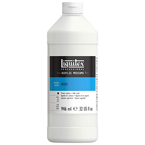 Liquitex 5332 Professional Gesso, Grundierung für Acrylfarben, Licht und Alterungsbeständiger Primer, gebrauchsfertig - 946ml Flasche, weiß von Liquitex