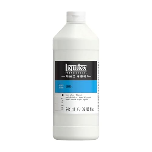 Liquitex 5332 Professional Gesso, Grundierung für Acrylfarben, Licht und Alterungsbeständiger Primer, gebrauchsfertig - 946ml Flasche, weiß von Liquitex