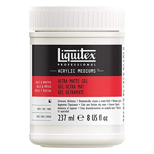 Liquitex 5420 Professional Ultra Mattes Gel Medium für Acrylfarben,wird zum Erhalt der Opazität und zum Strecken von opaken Farben benutzt - 237ml Topf von Liquitex