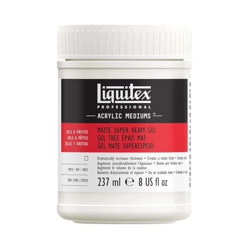 Liquitex 5808 Professional mattes extra schweres Gel Medium für Acrylfarben, kann hohe Spitzen und scharfe Pinsel und Messerstriche halten - 237ml Topf von Liquitex