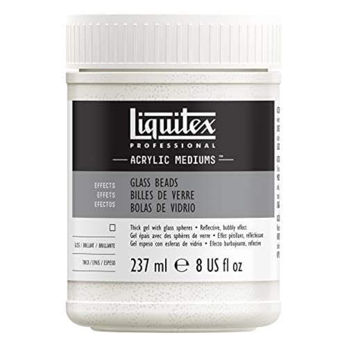 Liquitex 6908 Professional Glasperlen Medium, Gel mit klaren runden Kugeln die zu einer halbglänzenden Fläche trocknet - 237ml Topf von Liquitex