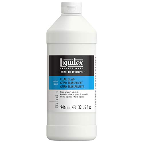 Liquitex 7632 Professional Gesso - Transparent Acrylmedium, Acryl 946ml-Transparent, klares Gesso-946 ml Flasche von Liquitex