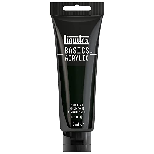 Liquitex 8870021 Basics - Acrylfarbe, monopigmentierte Künstlerpigmente, lichtecht, mittlere Viskosität, Archivqualität, seidenglänzender Finish, 118ml Tube - Silber von Liquitex