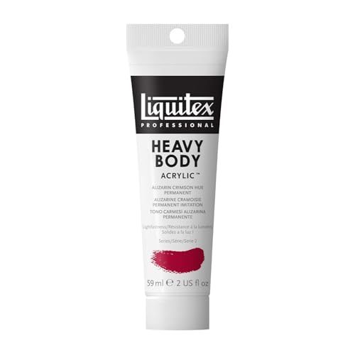 Liquitex 8870113 Professional Heavy Body Acrylfarbe in Künstlerqualität mit ausgezeichneter Lichtechtheit in buttriger Konsistenz, 59ml Tube - Karmesinrot permanent Imit. von Liquitex