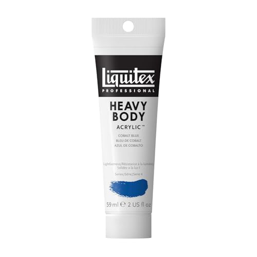 Liquitex 8870125 Professional Heavy Body Acrylfarbe in Künstlerqualität mit ausgezeichneter Lichtechtheit in buttriger Konsistenz, 59ml Tube - Kobaltblau von Liquitex