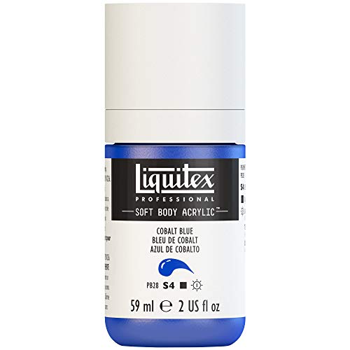 Liquitex 8870346 Professional Acrylfarbe Soft Body - Künstlerfarbe in cremiger deckender Konsistenz, hohe Pigmentierung, lichtecht & alterungsbeständig, 59ml Flasche - Kobaltblau von Liquitex