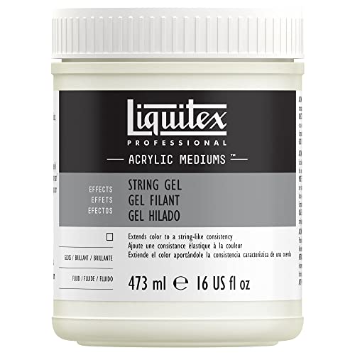 Liquitex 8870520 Professional Anti-Abriss Gel - String Gel für Acrylfarben,honigartige Konsistenz, verbessert die Transparenz und Farbtiefe Transparent - 473ml Topf von Liquitex