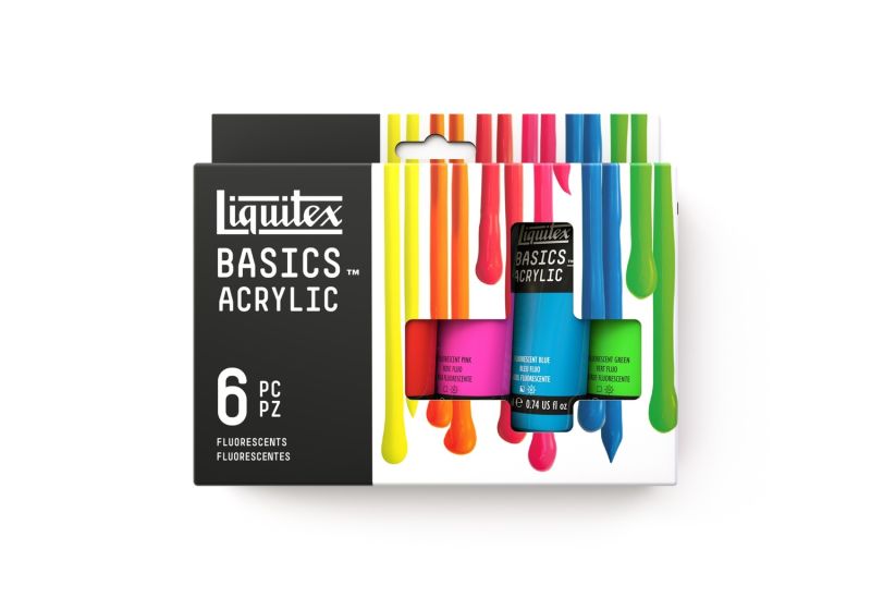 Basics Acrylfarben Set Neon 6x22ml von Liquitex