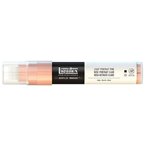 Liquitex 4610810 Professional Paint Marker, Acrylmarker mit hochpigmentierte Acrylfarbe auf Wasserbasis für den Innenbereich & Außenbereich, breite Spitze - Rosa Hell von Liquitex