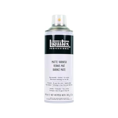 Liquitex Professional Spray Paint - Acrylfarbe, Farbspray auf Wasserbasis, lichtecht, 400 ml - Firnis - matt von Liquitex