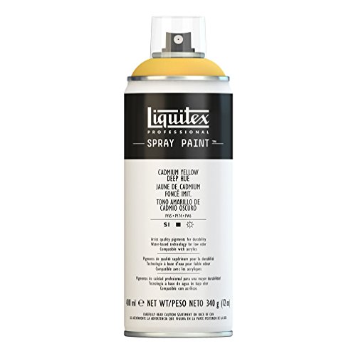 Liquitex Professional Spray Paint - Acrylfarbe, Farbspray auf Wasserbasis, lichtecht, 400 ml - Kadmium - Gelb dunkel Imit., 400ml Acrylspray von Liquitex