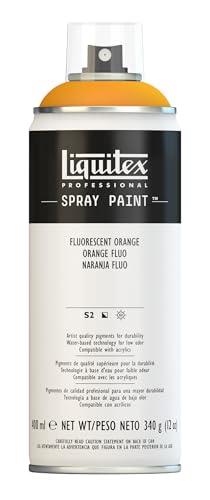 Liquitex Professional Spray Paint - Acrylfarbe, Farbspray auf Wasserbasis, lichtecht, 400 ml - Orange - fluoreszierend, 400ml Acrylspray von Liquitex