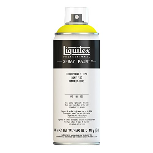 Liquitex Professional Spray Paint - Acrylfarbe, Farbspray auf Wasserbasis, lichtecht, 400ml Acrylspray - Gelb - fluoreszierend von Liquitex