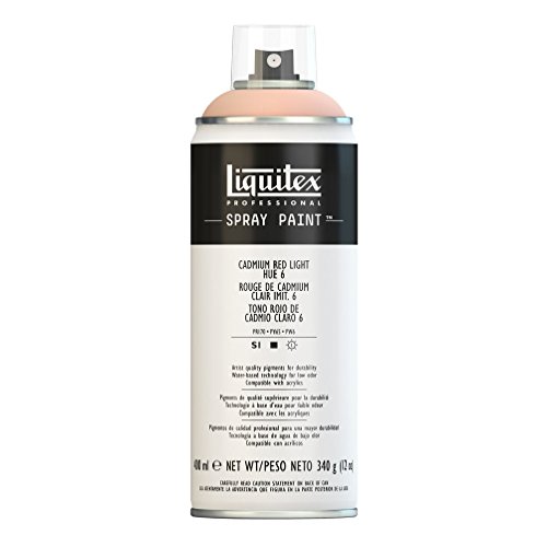 Liquitex Professional Spray Paint - Acrylfarbe, Farbspray auf Wasserbasis, lichtecht, Kadmium - Rot hell Imit. Nr. 6 400ml Acrylspray von Liquitex