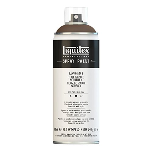 Liquitex Professional Spray Paint - Acrylfarbe, Farbspray auf Wasserbasis, lichtecht, Raw Umber 6 400ml Acrylspray von Liquitex