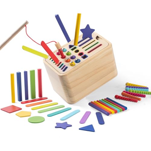 Formsortierspielzeug für Kinder | Lernspielzeug zum Sortieren – Evolutionäres sensorisches Spiel mit Angelspiel für Kindergarten, Spielzimmer, Kindergarten Formsortierspielzeug für Kinder | Lernspielzeug zum Sortieren – Evolutionäres sensorisches Spiel mit Angelspiel für Kindergarten, Spielzimmer, Kindergarten von Liqzirtu