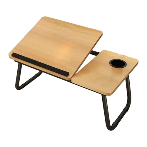 Laptop-Schreibtisch im Bett - Klappbarer Laptoptisch - Verstellbares tragbares Essens-Tablett für Sofa | Laptop Zeichentisch mit Bett Laptop-Schreibtisch im Bett - Klappbarer Laptoptisch - Verstellbares tragbares Essens-Tablett für Sofa | Laptop Zeichentisch mit Bett von Liqzirtu
