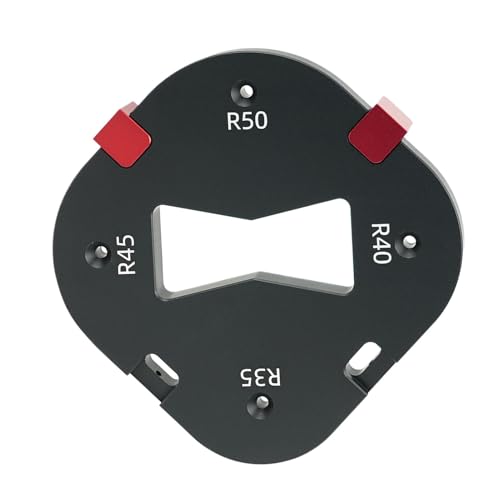 Bogenwinkel-Positionierungsschablone, Aluminiumlegierung, Radiusvorlagen, runde Eckvorrichtungen, Holzbearbeitungsschablonen zum Trimmen von Tischen, Formen von Stuhlkanten von Liqzirtu