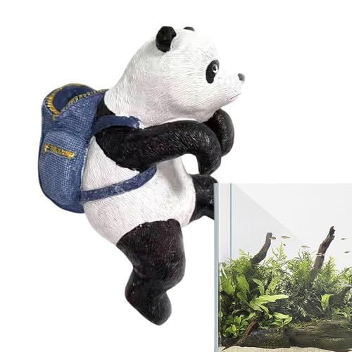 Liqzirtu Panda-Figur, Panda-Statue, Simulationstierspielzeug | Maskottchen aus Kunstharz, Aquarienfigur aus Harz für Wohnzimmer, Studiendekor von Liqzirtu