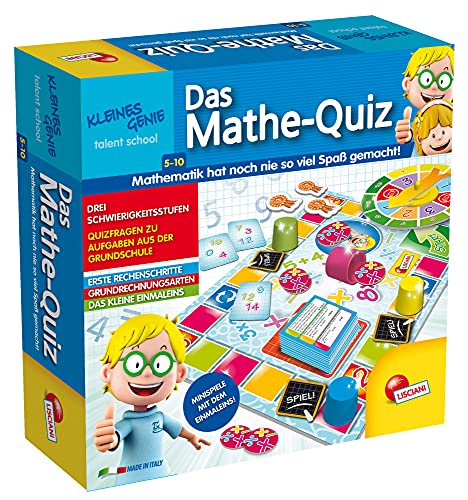 LISCIANI - KLEINES GENIE - Das Mathe-Quiz - Interaktives Mathematik-Lernspiel - Standardformat - Helle Farbpalette - Stimuliert die Feinmotorik - Fördert das Mathematiklernen - Lernspaß - Mehrfarbig von Liscianigiochi