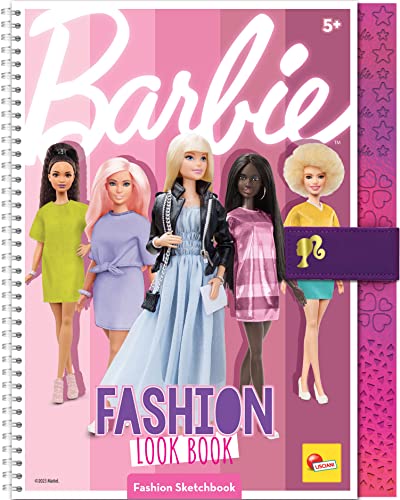 Lisciani - BARBIE - Skizzenbuch Trend-Look - Modeatelier - Anziehpuppen-Modelle - Kreatives Spiel - Filzstifte und Buntstifte - Für Mädchen ab 5 Jahren von Liscianigiochi