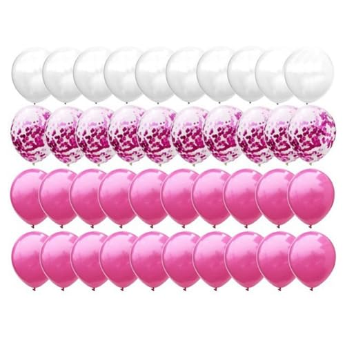 Lisher 120 Stück 30,5 cm gemischte Konfetti-Ballons aus Latex für Geburtstag, Dusche, Luftballons, Hochzeitsdekorationen, langlebig, einfach zu installieren, einfach zu verwenden von Lisher