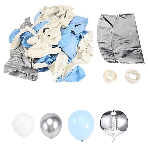Lisher Ballon-Girlande, Blau, 141-teilig, Latex-Luftballons, Blau und Weiß, für Dusche, Partyzubehör, Geburtstag, Hochzeit von Lisher