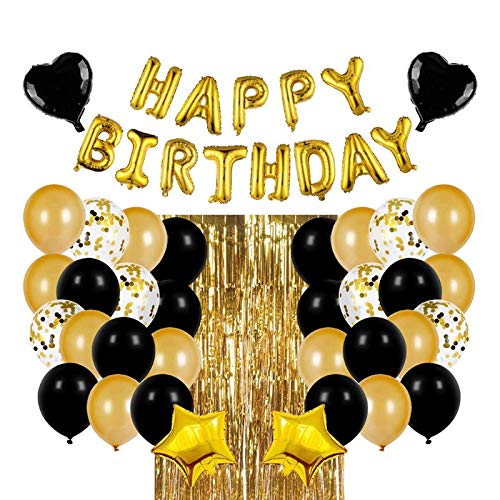 Lisher Set mit Buchstaben-Ballon, 45,7 cm (18 Zoll), Partyzubehör mit Pailletten, Ballon, Dekoration für Geburtstagsfeiern von Lisher