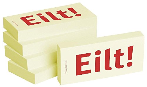 5 x 100er Block Haftnotizen " Eilt!" von Litfax