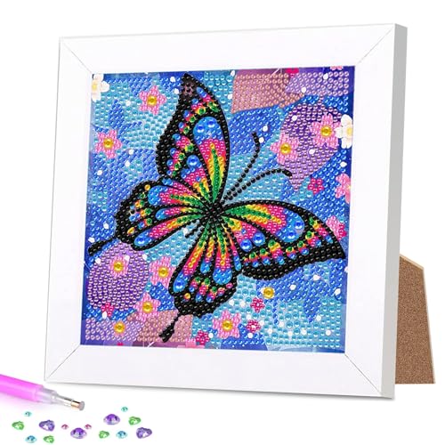 Lithyc Diamond Painting Bilderrahmen - Diamond Painting Mit Rahmen - Kinder Diamond Painting，Diamant-Kunstrahmen, Wandfenster Diamant Bilderrahmen, (InnengrößE 15 × 15 Cm) von Lithyc