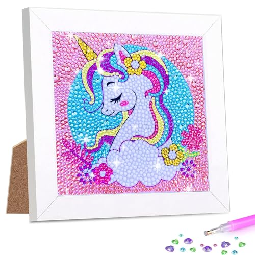 Lithyc Diamond Painting für Kinder - Bilderrahmen Diamond Painting - 5d Diamond Painting Kinder,Diamant Kunstrahmen, Wandfenster Diamant Bilderrahmen, (InnengrößE 15 × 15 Cm) von Lithyc