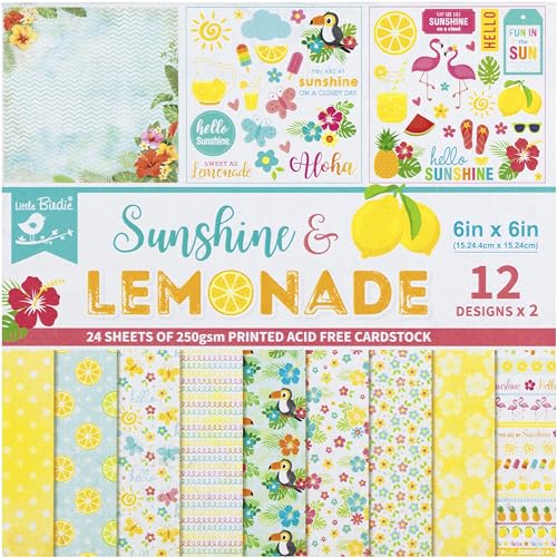 Little Birdie Kartonpackung, 15,2 x 15,2 cm, 24 Stück, Sonne und Limonade von Little Birdie