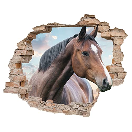 Little Deco 3D Wandsticker Wandaufkleber Wandtattoo Kinderzimmer Mädchen Pferd Wanddeko Spielzimmer Wandbild Poster Tapete Schlafzimmer Kleinkind Horse DL639-4 von Little Deco