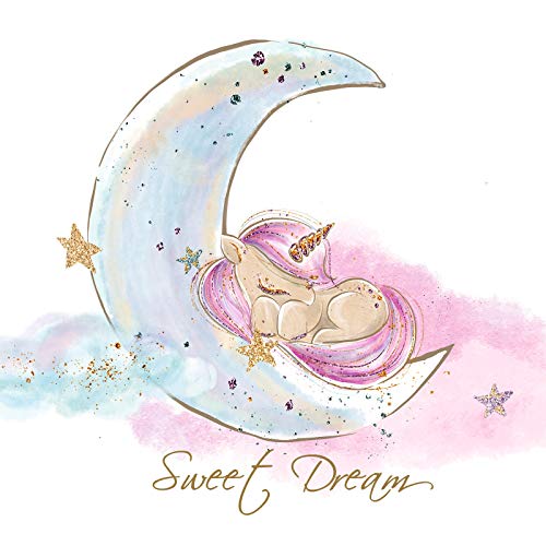 Little Deco Wandtattoo Sweet Dream Einhorn & Mond I (BxH) 70 x 46 cm I Kinderzimmer Babyzimmer Aufkleber Sticker Wandaufkleber Wandsticker Klebeposter DL157 von Little Deco