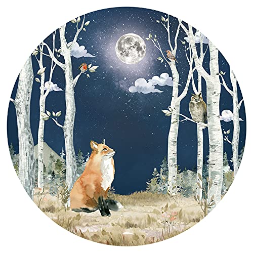 Little Deco Wandtattoo Wandsticker Kinderzimmer Tier Wald Fuchs Wanddeko Spielzimmer Wandaufkleber Schlafzimmer Junge Mädchen Baby selbstklebend rund DL606-1 von Little Deco