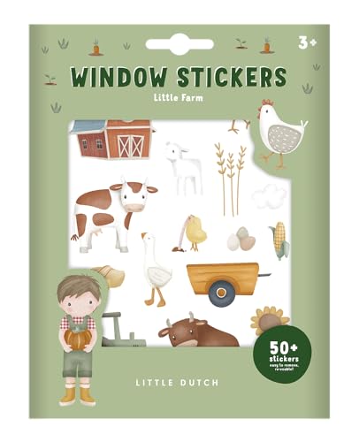 Little Dutch 125599 Fensteraufkleber/Sticker - Little Farm von Little Dutch