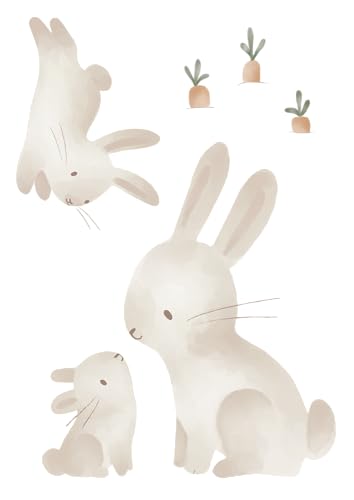 Little Dutch WD340023 Wandsticker/Wandaufkleber Baby Bunny - Newborn Naturals von Little Dutch