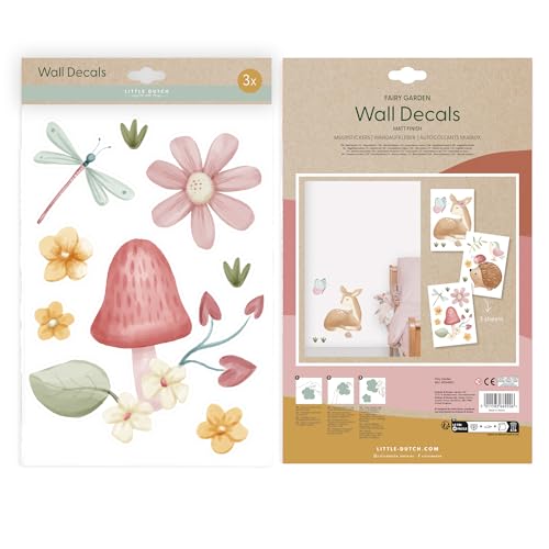 Little Dutch Wandsticker Set Fairy Garden A4 (3x St.) | 30 x 21 von Little Dutch