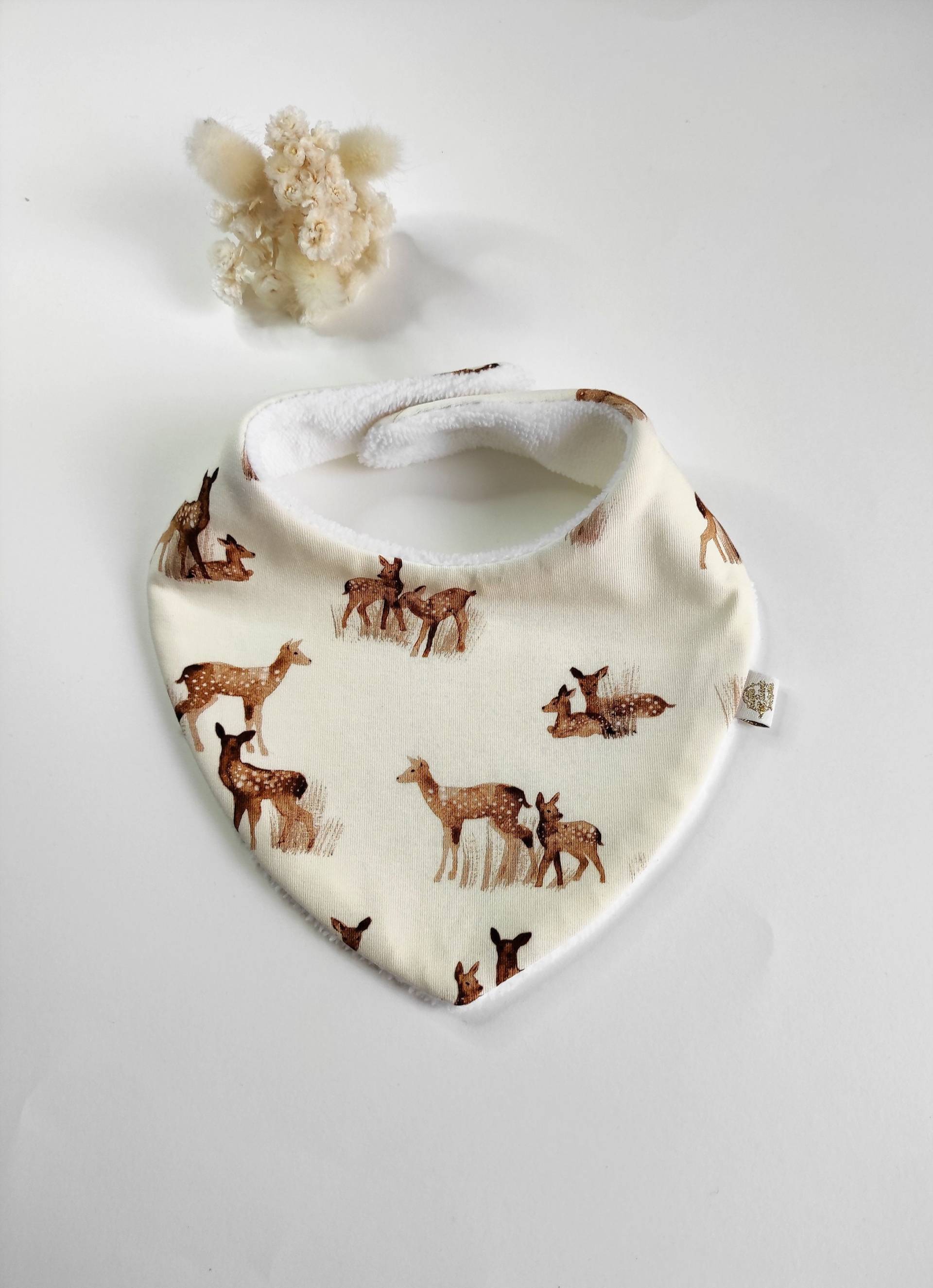 Baby-Bandana-Lätzchen Mit Rehkitzmuster von LittleBirdsGarden