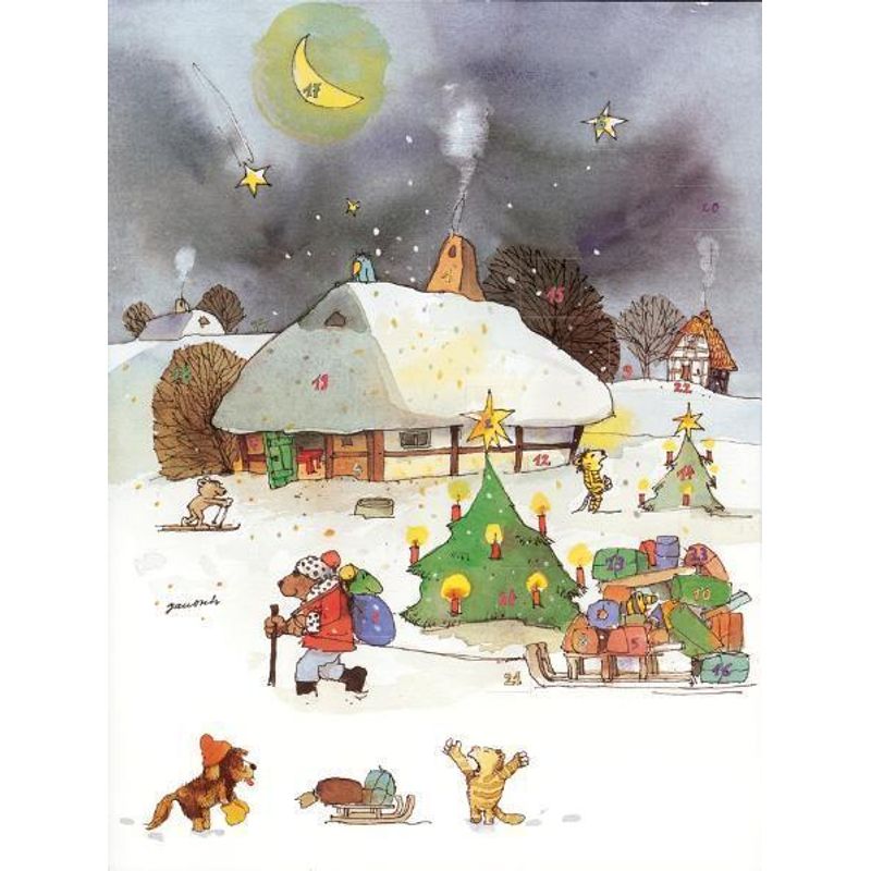 Janoschs Adventskalender Weihnachtsschlitten von LittleTiger Verlag