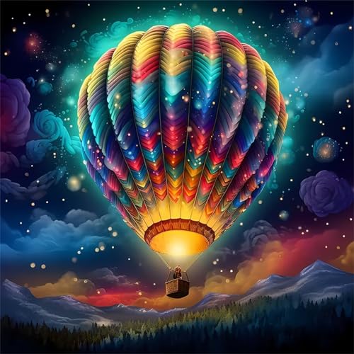 Landschaft Diamond Painting Kits für Erwachsene,5D Heißluftballon Diamond Painting Kits Round Full Drill DIY Diamond Painting Kits für Anfänger Diamond Art Kreuzstich Malerei Home Dekor von Lituor