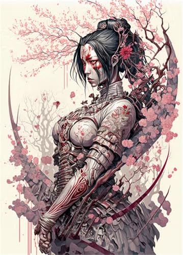 Malen nach Zahlen Erwachsene,Japanische Samurai-Frau Malen Nach Zahlen Set Kinder Anfänger DIY Digital Ölgemälde Kits auf Leinwand mit Pinseln und Acrylpigment ohne Rahmen für Home Wall Decor 30x40cm Malen nach Zahlen Erwachsene,Japanische Samurai-Frau Malen Nach Zahlen Set Kinder Anfänger DIY Digital Ölgemälde Kits auf Leinwand mit Pinseln und Acrylpigment ohne Rahmen für Home Wall Decor 30x40cm von Lituor