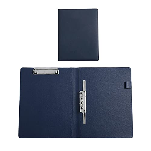 Liudan Klemmbrett 2 Packungen A4 Faltende Abdeckungsordner mit doppelten Ordnern Multifunktionsbinder-Schreibbrett mit Stifthalter für Schule, Büro, Geschäft Klemmbrett Mappe (Color : Blue) von Liudan