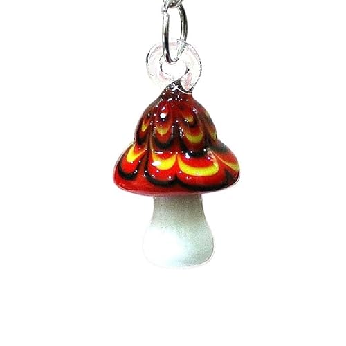 LiuliuBull Süßer Mini-Pilz-Charm-Anhänger – Glasperlen-Ornament for selbstgemachten Schmuck, Ohrringe, Halsketten, Armbänder, Schlüsselanhänger(G249) von LiuliuBull