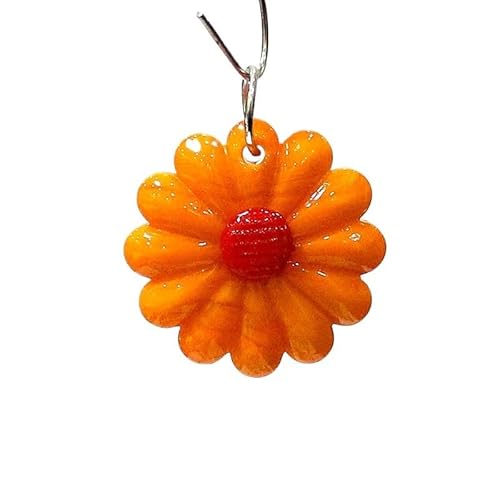 LiuliuBull Wunderschöner Gänseblümchen-Charm-Anhänger – Mini-Sonnenblumen-Glasperle for die Herstellung von DIY-Schmuck, Halsketten und Armbändern.(G313) von LiuliuBull