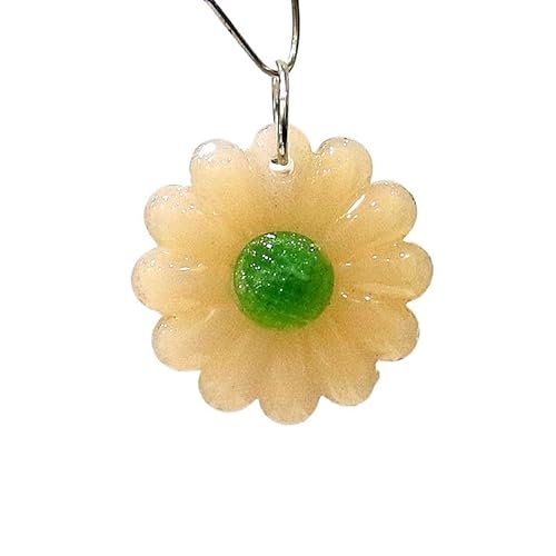 LiuliuBull Wunderschöner Gänseblümchen-Charm-Anhänger – Mini-Sonnenblumen-Glasperle for die Herstellung von DIY-Schmuck, Halsketten und Armbändern.(G314) von LiuliuBull