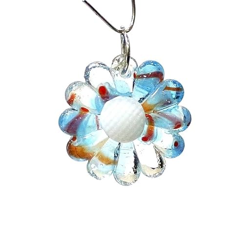 LiuliuBull Wunderschöner Gänseblümchen-Charm-Anhänger – Mini-Sonnenblumen-Glasperle for die Herstellung von DIY-Schmuck, Halsketten und Armbändern.(G315) von LiuliuBull