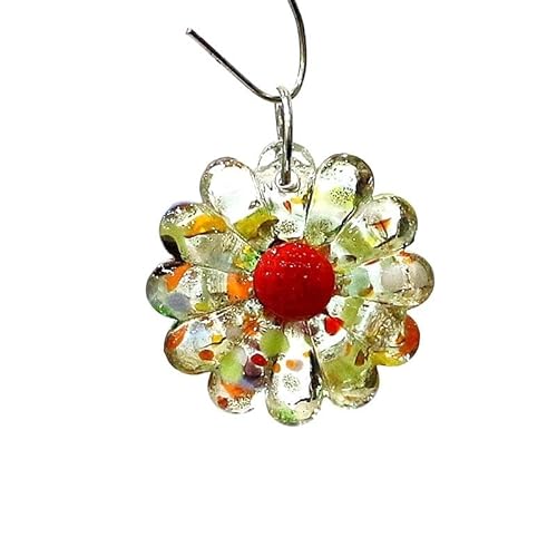 LiuliuBull Wunderschöner Gänseblümchen-Charm-Anhänger – Mini-Sonnenblumen-Glasperle for die Herstellung von DIY-Schmuck, Halsketten und Armbändern.(G317) von LiuliuBull