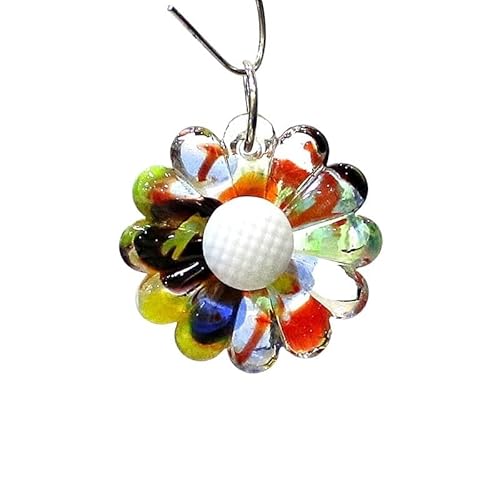 LiuliuBull Wunderschöner Gänseblümchen-Charm-Anhänger – Mini-Sonnenblumen-Glasperle for die Herstellung von DIY-Schmuck, Halsketten und Armbändern.(G318) von LiuliuBull