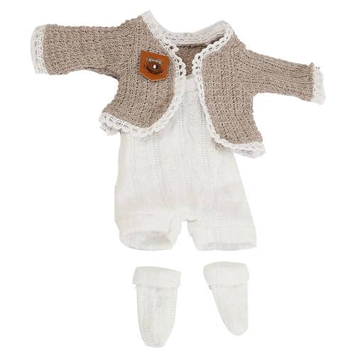 Liummrcy Babypuppen Kleidung für 12x4 -Zoll -Puppen 1 Set DIY niedliche dekorative Puppenkleidung Simulation Winter Herbst Befestigungsband Schlafklebebandte Babypuppenzubehör, Khaki, Spielzeug. von Liummrcy